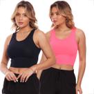 Kit 2 Top Cropped Regata Canelado Feminino Blusa Básica