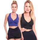 Kit 2 Top Feminino Academia Treino Alta Sustentação Fitness