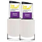 Kit 2 Top Finish Matte Fosco Acabamento Perfeito 10ml - Cora Kit 2 Top Finish Matte Fosco Acabamento Perfeito 10ml - Cora
