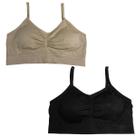 Kit 2 Top Menina Moça Seamless Com Bojo Removivel Alcinha