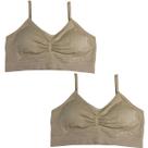 Kit 2 Top Teen Feminino Juvenil Sem Costura Com Bojo Basico Kit 2 Top Teen Feminino Juvenil Sem Costura Com Bojo Basico