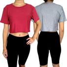 Kit 2 Tops Femininos Blusinhas Manga Curta Soltinhos Cores Sortidas Viscolycra Pp ao Plus Size
