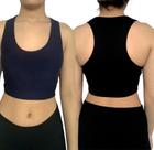 Kit 2 Tops Femininos Regata Justos Lisos Cores Sortidas Suplex Pp ao Plus Size
