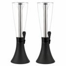 Kit 2 Torre Cerveja Chopp Bebida 4L Torneira Preta Inox Gelo Kit 2 Torre Cerveja Chopp Bebida 4L Torneira Preta Inox Gelo