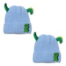 kit 2 Touca gorro infantil dinossauro para criança menino forrada dinossauro estilosa inverno frio