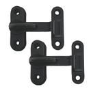 Kit 2 Tranqueta Trinco PVC P/ Porta Sanfonada Janela Preto