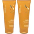 Kit 2 Tratamentos Alfaparf Semi Di Lino Sunshine After-Sun 200ml Hidratação Pós-Sol Praia Piscina