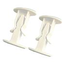 Kit 2 Trava Porta Janela Fixador Autoadesivo Plástico Branco Prático Parede Rodapé