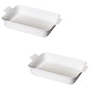 Kit 2 Travessa C/Alça LE CHEF Branca 31,5x18,5x8,5Cm