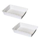 Kit 2 Travessa Canelatta LE CHEF Branca 30,5x22x6,5Cm