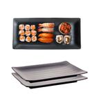Kit 2 Travessa Oriental Retangular Japonesa Melamina Sushi 25cm Lyor