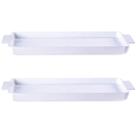 Kit 2 Travessas de Porcelana com Alças Tramontina Refratário Retangular Branco Maria Augusta