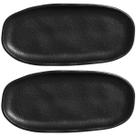 Kit 2 Travessas Rasas 16,5x8cm Orgânico Preto Cerâmica Mesa Kit 2 Travessas Rasas 16,5x8cm Orgânico Preto Cerâmica Mesa