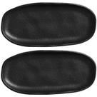 Kit 2 Travessas Rasas 16,5x8cm Orgânico Preto Cerâmica Mesa Posta Porto Brasil Kit 2 Travessas Rasas 16,5x8cm Orgânico Preto Cerâmica Mesa Posta Porto Brasil