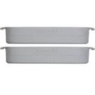 Kit 2 Travessas Refratária Porcelana 36x24cm Branca Germer com Alças Restaurante
