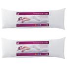 Kit 2 Travesseiro De Corpo Com Fronha Antialérgico Fibra Siliconada Extra Macio BF Colchões - Emcompre