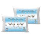 kit 2 Travesseiro Pluma de Ganso Cervical Confortável Antialérgico Jacquard