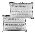 KIT 2 Travesseiro Toque de Pluma Buddemeyer Cetim 233 Fios 50x70cm