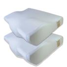 Kit 2 Travesseiros Cervical De Memory Foam Original Branco