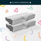 Kit 2 Travesseiros Cervical NASA Coluna Relax Suporte Ergonômico com Carvão Ativado e Elevação Lateral para Suporte Adicional