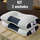 Kit 2 Travesseiros Cervical Ortopédico Ergonômico Confortavel Alivia Dores Coluna Postura Macio Premium