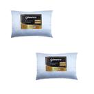 Kit 2 Travesseiros Cetim Antifrizz 50x70 Pluma Ganso Macio Luxo