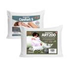 Kit 2 Travesseiros Faiber Flex Confort 5 e ART200 Percal Kit 2 Travesseiros Faiber Flex Confort 5 e ART200 Percal