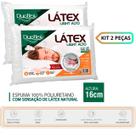 Kit 2 Travesseiros Látex Light Duoflex 50x70x16