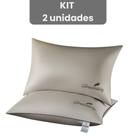 Kit 2 Travesseiros Macio Premium Dreamting Conforto Suporte Ergonômico Anti Stress Borda Detalhada