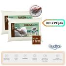 Kit 2 Travesseiros Nasa Alto Duoflex Antiácaro - Com capa Malha 100% Algodão c/ Zíper Kit 2 Travesseiros Nasa Alto Duoflex Antiácaro - Com capa Malha 100% Algodão c/ Zíper