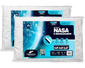 Kit 2 Travesseiros Nasa Up 3 Fibrasca 70x50cm Branco Hipoalergênico Antiácaro Kit 2 Travesseiros Nasa Up 3 Fibrasca 70x50cm Branco Hipoalergênico Antiácaro