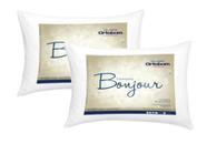 Kit 2 Travesseiros Ortobom Bonjour Algodão Macio - Beatriz Enxovais