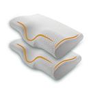 Kit 2 Travesseiros Ortopédico Cervical Alívio de Dor no Pescoço e Costas
