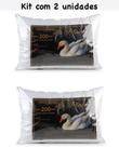 Kit 2 Travesseiros Pluma De Ganso 100% Toque Macio Sono Bom