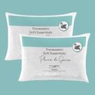 Kit 2 Travesseiros Soft Essentials Toque Pluma de Ganso Percal 180 Fios
