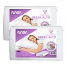 Kit 2 Travesseiros Visco Relax Perfil Alto Trp Imports 60x14x40cm