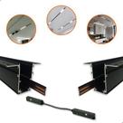 Kit 2 Trilho Magnético Embutido No Frame + Emenda Junção 48v