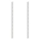 Kit 2 Trilho P/ Prateleira Cremalheira Aço Simples 1m Branco Kit 2 Trilho P/ Prateleira Cremalheira Aço Simples 1m Branco