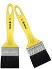 Kit 2 Trincha Tigre 519 2 1/2" Cerda Preta Esmalte Tinta Óleo Madeira Metais