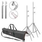 Kit 2 Tripés De Iluminação Greika Glf-x2 2 Metros + Bolsa De Transporte 80cm