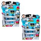 Kit 2 Tubo de Ensaio com 5 Mini Bonecos Swarms MrBeast Lab