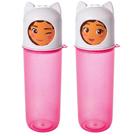 Kit 2 Tubos Casa Mágica Gabby Infantil Estojo Escolar Porta Pasta Escova Objetos