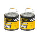 Kit 2 un arame farpado zincado vonder rolo 100 metros 250kgf