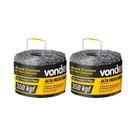 Kit 2 un arame farpado zincado vonder rolo 250 metros 350kgf