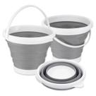 Kit 2 Un Balde De Silicone 10L Retrátil Dobrável Prático Durável