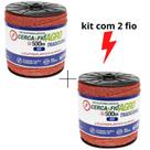 Kit 2 Un Fio Eletroplástico Cerca Rural 15x6 500m-igecast