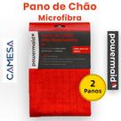 Kit 2 un Pano de Chão Microfibra 70cm x 50cm Powermaid Alto Desempenho