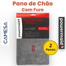Kit 2 un Pano de Chão Microfibra com Furo 60cm x 50cm Powermaid
