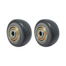 Kit 2 un roda pvc cinza 1.5/8 pol 40kg p/ rodízio