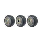 Kit 2 un roda pvc cinza 2 pol 50kg p/ rodízio